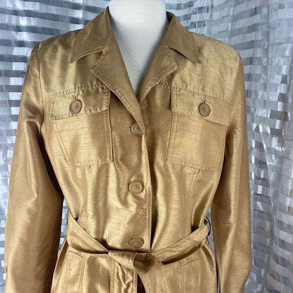 Sandra Ow-Wing for N.R.1 Gold Button Up Jacket - Picture 2 of 5